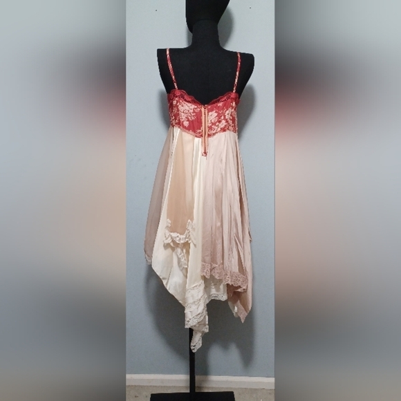 A Boho Vintage Layered Lace Wedding Upcycled Slip Dress - Picture 5 of 12